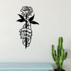 Artistic Deer Skull Hands Metal Wall Décor: Nature-Inspired Living Room Statement Piece