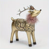 Nordic Style Elk Sculpture: A Golden Resin Christmas Ornament for Home and Décor