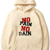 No Pain, No Gain: The Ultimate Graphic Print Hoodie for Active Men