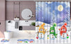 Bring a touch of festive cheer to your bathroom with this Whimsical Snowman Shower Curtain Set. This set includes a water-resistant curtain, a non-slip rug and a festive toilet cover, giving you everything you need for charming Christmas decor.