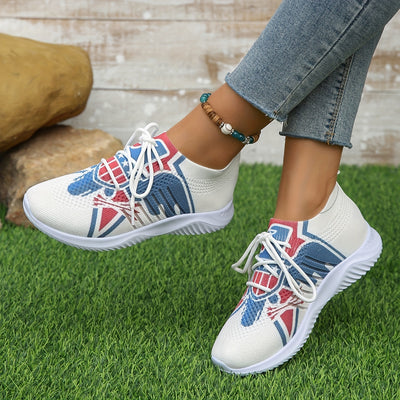 Eagle Fly: Celebrate Independence Day with Women's Breathable Sock Sneakers