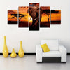 Serene African Savanna: 5pcs Unframed HD Printed Canvas Painting for Home Décor