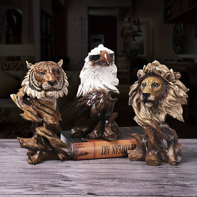 Tiger Keepsake: 11-Inch Retro Resin Sculpture for Home and Office Décor