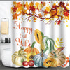 Autumn Pumpkin Harvest: Festive Thanksgiving Shower Curtain for a Cozy Farmhouse Bathroom