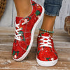 Cozy and Cute: Women's Cartoon Santa Claus Loafers for a Festive Holiday Look