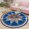 Bohemian Bliss: Hand-Washable Vintage Mandala Geometric Round Beach Area Rug - Perfect for Home, Office, Bedroom, and Restaurants