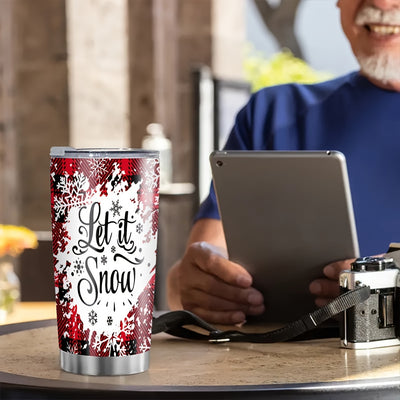 Stay Hydrated in Style with our Festive 20oz Christmas Printed Stainless Steel Water Cup