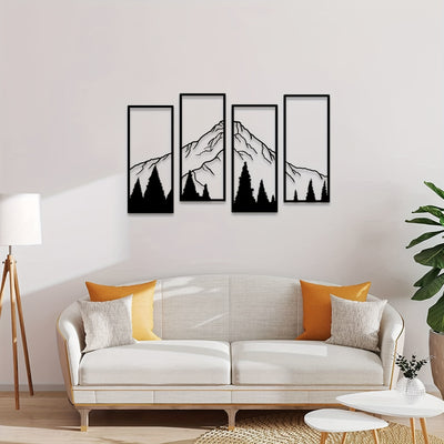 Minimalist Metal Art Mountain Wall Decorations: Enhance Your Space with Style and Elegance