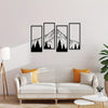 Minimalist Metal Art Mountain Square Wall Decorations for Home and Office