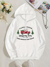 Vintage Christmas Graphic Print Loose Hoodie: Cozy and Festive Women's Sweatshirt