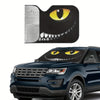 Happy Sun Protection: Foldable Black Cat Eyes Car Windshield Sunshade - Enhance Your Drive!