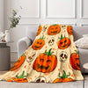 Cozy up with the Spooktacular Halloween Flannel Blanket: Perfect for Home Décor and Gift Giving!