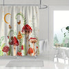 The Mushroom Magic shower curtain is perfect for adding a bit of whimsy to your bathroom decor. Featuring a cartoon forest backdrop, this polyester curtain is machine-washable and water-resistant for your convenience. Create a magical forest atmosphere in your home with the Mushroom Magic shower curtain.