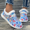 Christmas Wonderland: Women's Winter Snow Shoer with Santa Claus, Snowman, Sleigh, and Elk Designs – Stylish, Comfortable, and Warm!