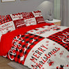 Red Christmas Pattern Duvet Cover Set: Enhance Your Bedroom with Festive Comfort