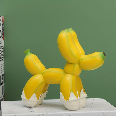 Whimsical Banana Balloon Dog Ornament: A Cute and Playful Addition to Your Home Decor