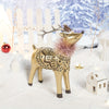 Nordic Style Elk Sculpture: A Golden Resin Christmas Ornament for Home and Décor