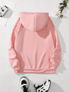 Feline Fashionista: Cute Cat Print Hoodie for Women, featuring Versatile Drawstring & Kangaroo Pocket