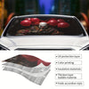 Frightful Clown Print Foldable Car Sun Shade: Keep Your Car Cool and Protected with this Unique UV Sun Visor!