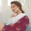 Stay Cozy with the Red Turkey Pattern Blanket - Perfect Gift for Family and Friends, Ideal for All Seasons!