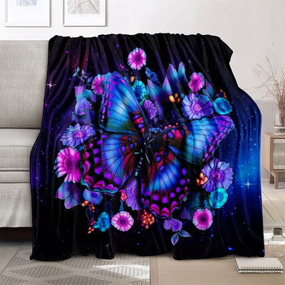 Cozy Floral Butterfly Blanket: A Stylish and Versatile Throw for Ultimate Comfort