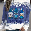 Winter Wonderland: Women's Plus Size Gnome & Snowflake Casual Sweatshirt