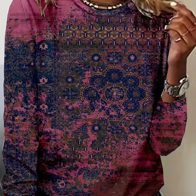 Stylish and Cozy: Graphic Print Sweatshirt - A Must-Have for Every Women's Spring-Fall Wardrobe