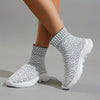 Comfortable and Trendy Women's High Top Sock Boots for Sporting Style