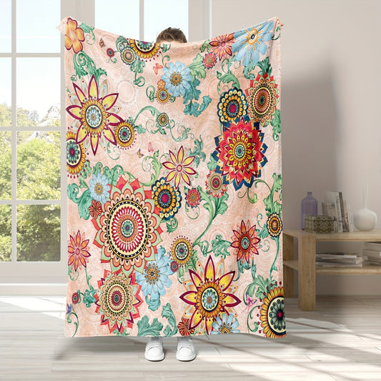 The Mandala Dreams flannel blanket offers superior comfort with its extra-soft material and light weight. Its beautiful, bohemian-style print adds a unique aesthetic to any setting. Enjoy cosy warmth and style with its impressively large coverage area.