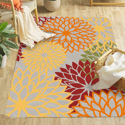 Ultimate Comfort and Style: Nordic Flower Soft Rug for Bedroom and Home Décor - Non-Slip, Machine Washable, and Versatile Entrance Mat