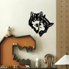 Wild and Mysterious: Wolf Mate Black Metal Wall Art - A Modern Touch for Every Room