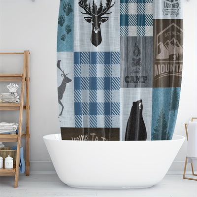 Wild Country Bear and Deer Shower Curtain: Enhance Your Bathroom Decor with Style and Functionality