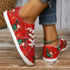 Cozy and Cute: Women's Cartoon Santa Claus Loafers for a Festive Holiday Look