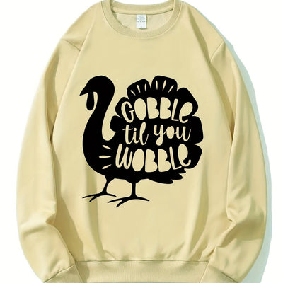 Fashionable Comfort: Letter Print Pullover Sweatshirt for Stylish Fall and Winter Looks