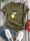 Buzzy Bee Cartoon Crew Neck T-Shirt: A Fun and Stylish Addition to Your Spring/Summer Wardrobe