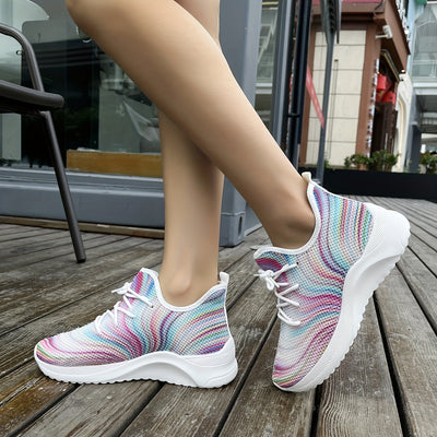Ultra-Light Lace-Up Mesh Sneakers: Top Choice for Women's Breathable Running and Fashion