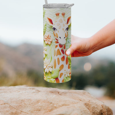 20oz Giraffe Pattern Tumbler: Stylish, Durable, and Insulated for Your On-the-Go Lifestyle