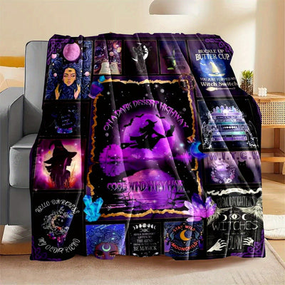 Witch-Inspired All-Season Blanket: Stay Cozy in Style for Halloween and Beyond