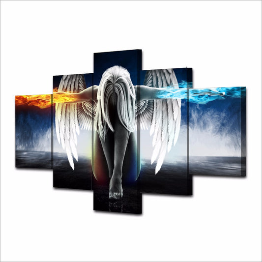 Elevate your home decor with the captivating Fire Water Angel unframed HD canvas paintings. Featuring stunning detail and vibrant colors, these paintings will add an enchanting touch to any room. Experience the power and beauty of this angel, a symbol of protection and guidance, in your own home.