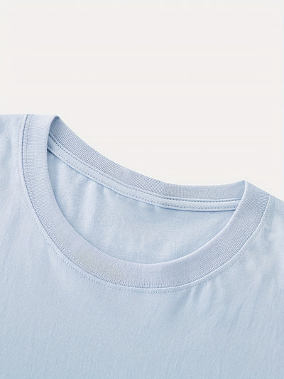 Teacher Letter Print Crew Neck T-Shirt, Casual Short Sleeve T-Shirt For Spring & Summer, Women's Clothing