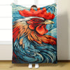 This premium flannel blanket featuring a cartoon rooster print is perfect for year-round comfort. Crafted from high-quality flannel fabric, it provides the perfect balance between warmth and lightness. Its plush texture and vibrant colors add a playful element to any room.