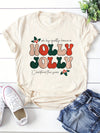 Fashionable and Comfortable: Letter Print Crew Neck Tee - A Must-Have Casual Short Sleeve T-Shirt for Women