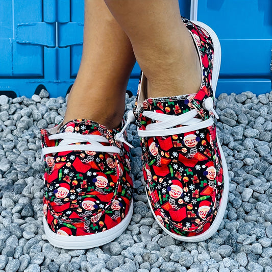 Elevate your casual style with our Whimsical and Lightweight Women's Cartoon Print Slip-On Canvas Shoes. Made for comfort, these slip-on shoes feature a playful cartoon print and a lightweight design perfect for everyday wear. Step into comfort and fun with these must-have shoes.