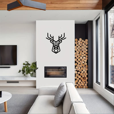 Graceful Elegance: Exquisite Metal Art Deer Wall Decor for Indoor and Outdoor Spaces