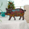 Piggy Delight: Exquisite Wooden Art Carving Night Light for Cozy Bedroom Ambiance