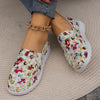 Festive Footwear: Women's Christmas Pattern Canvas Shoes for Lightweight and Comfortable Holiday Style