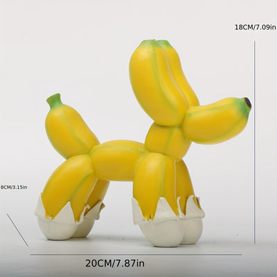 Whimsical Banana Balloon Dog Ornament: A Cute and Playful Addition to Your Home Decor