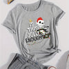 Christmas Skeleton: Festive and Stylish Short Sleeve T-Shirt for Women