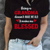 'Being a Grandma' Letter Print T-Shirt, Mother's Day Short Sleeve Crew Neck Casual Top For Spring & Summer, Women's Clothing