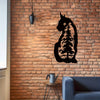 Wild and Majestic: Wolf Monogram Metal Sign - Indoor and Outdoor Wall Decor for Nature Lovers and Hunting Enthusiasts